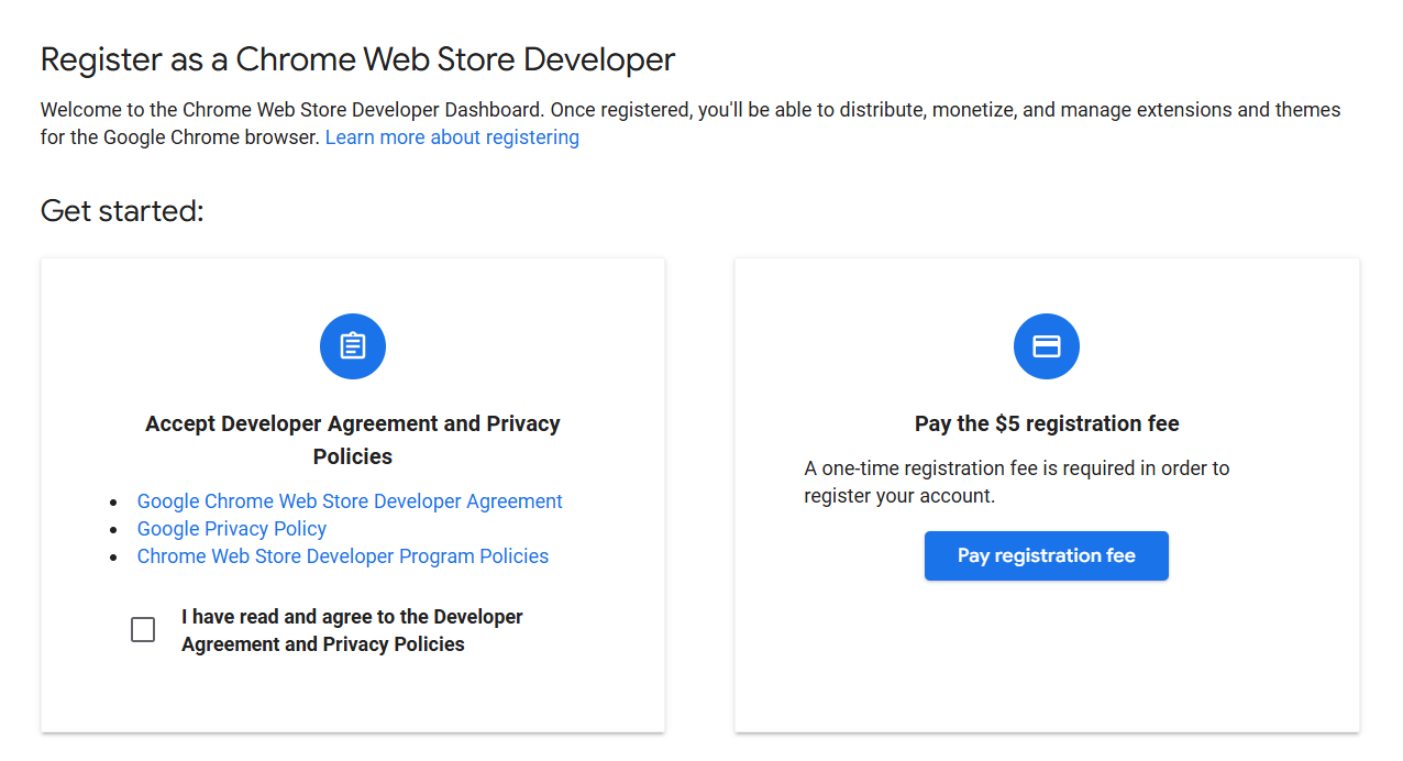 Chrome Web Store Developer Dashboard 截图 1